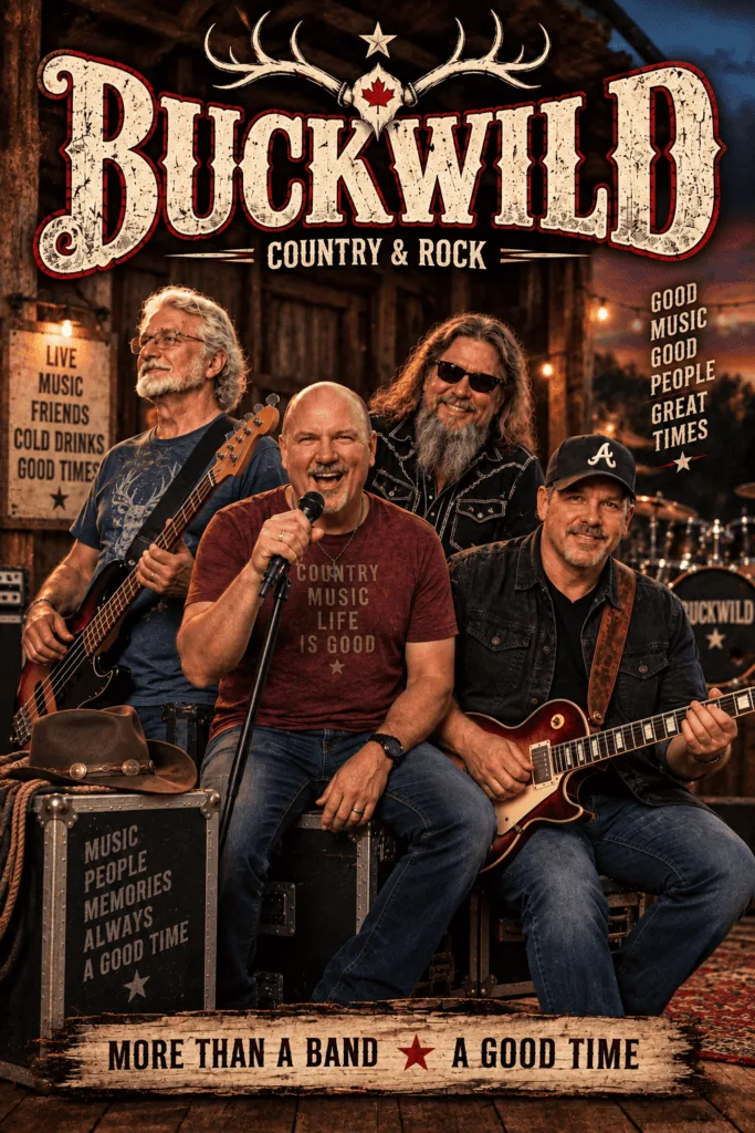 Buckwild country and rock band artwork